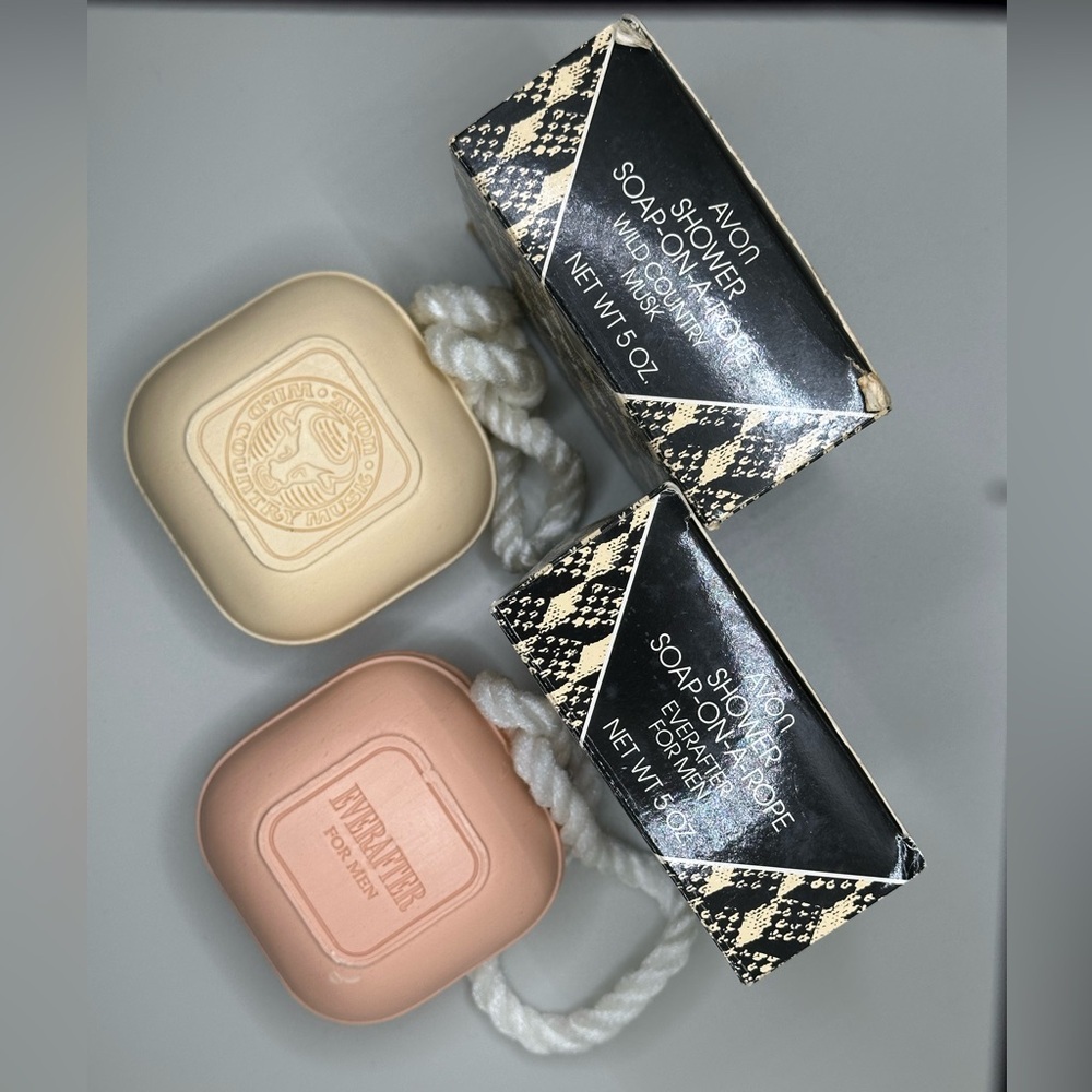 NEW SET Avon Soap on a rope
